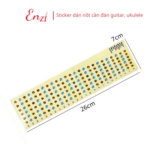 Sticker guitar ukulele dán nốt cần đàn guitar ukulele