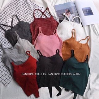 Áo yếm chéo dây lưng cột nơ