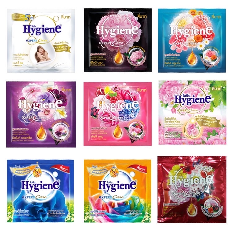 Combo 5 gói Xả 20ml vải hygien đen Thái lan 20ml đậm đặc