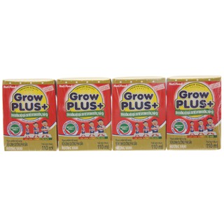Lốc 4 hộp sữa bột pha sẵn NutiFood Grow Plus đỏ 110ml