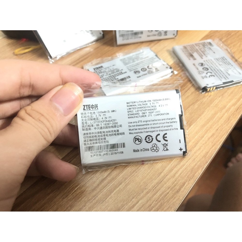 PIN CHO PHÁT WIFI ZTE MF60, MF61, MF62, MF63, MF65 - PIN WIFI ZTE DUNG LƯỢNG 1500MAH