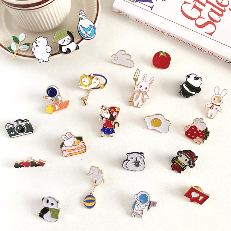 Trâm cài áo hình động vật hoạt hình đáng yêu phong cách Hàn Quốc