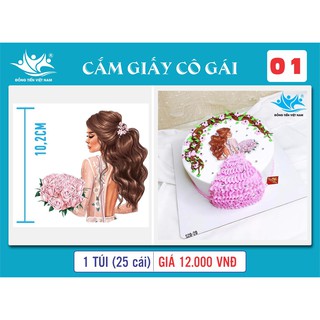 Cắm giấy cô gái