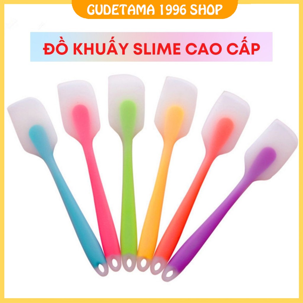 Đồ khuấy slime thìa cán dài đầu cao su - Thìa khuấy slime chuyên dụng cao cấp