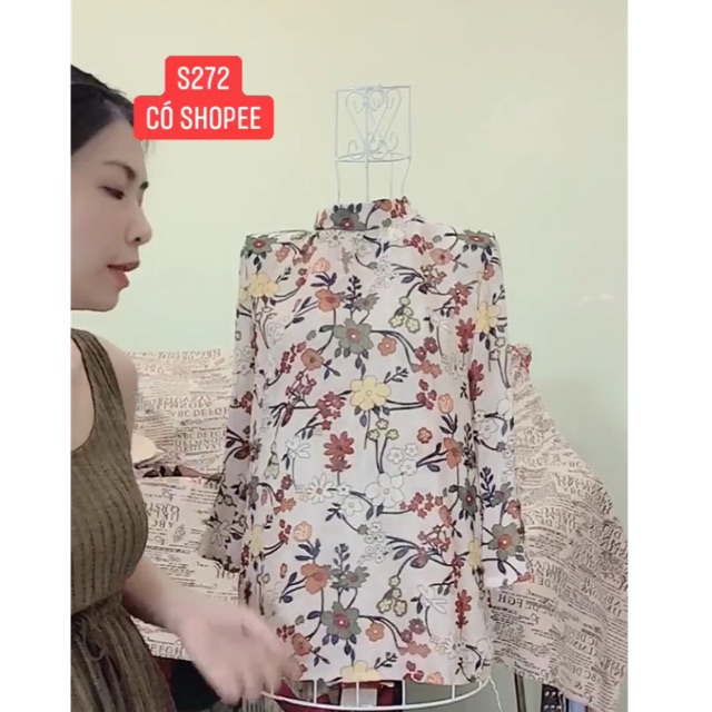 áo voan cổ lọ.s272