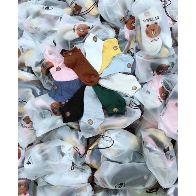 [XẢ KHO] LẺ 1 ĐÔI | TẤT GẤU HÀN QUỐC CUTE CHO NỮ FREE SIZE 40-65KG | VIDEO THẬT | SHOP BEECOW