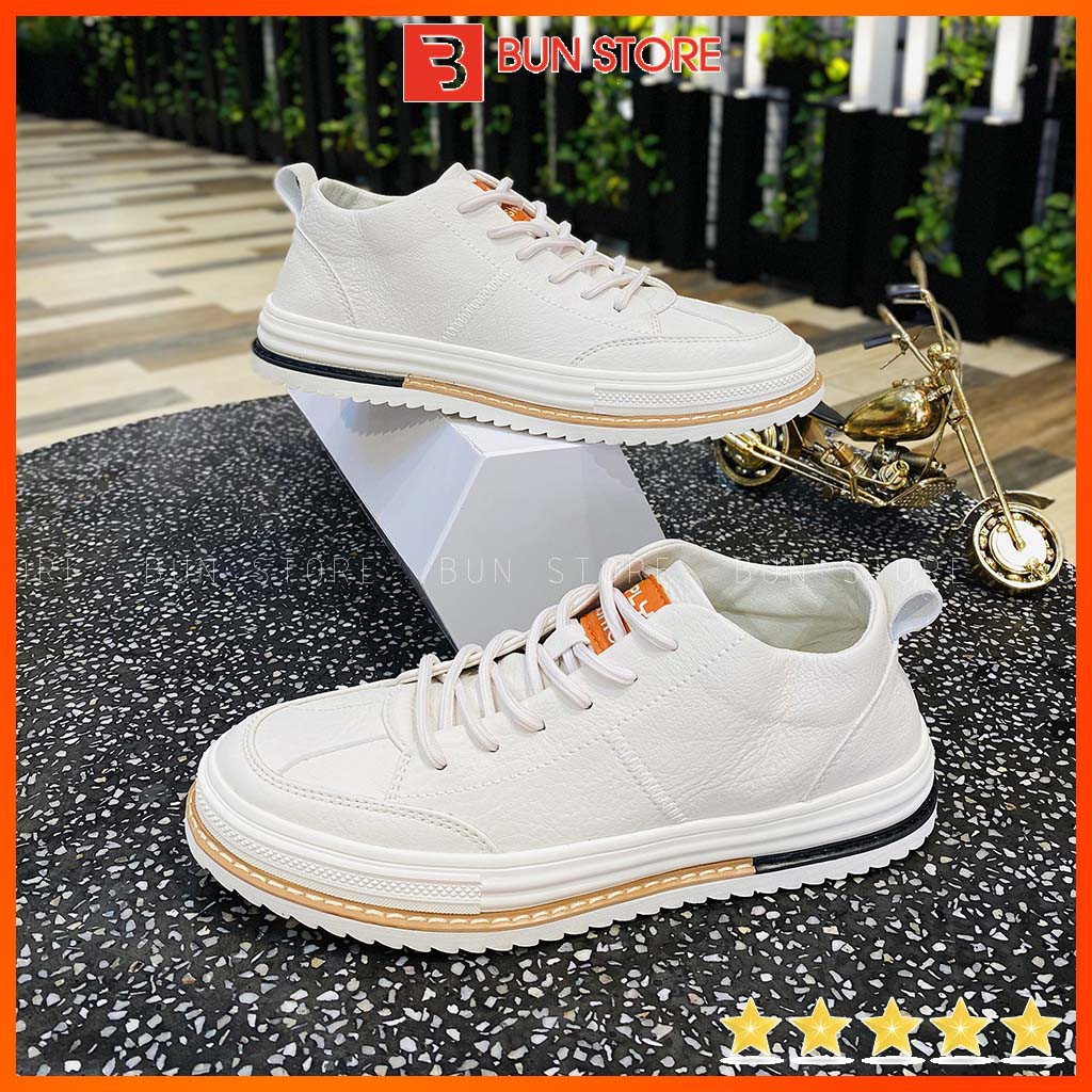 Giày Nam cao cấp Bun Store - Giày da Nam đẹp Sneaker sang xịn G9823T