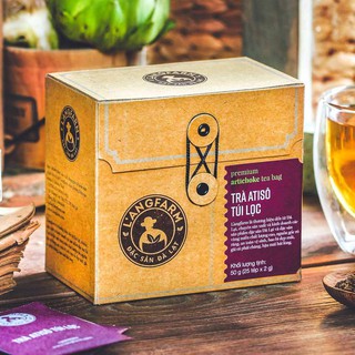 Trà atisô túi lọc L'ANGFARM, 25 tép, hộp, mẫu quấn dây kraft - Đặc sản Đà Lạt