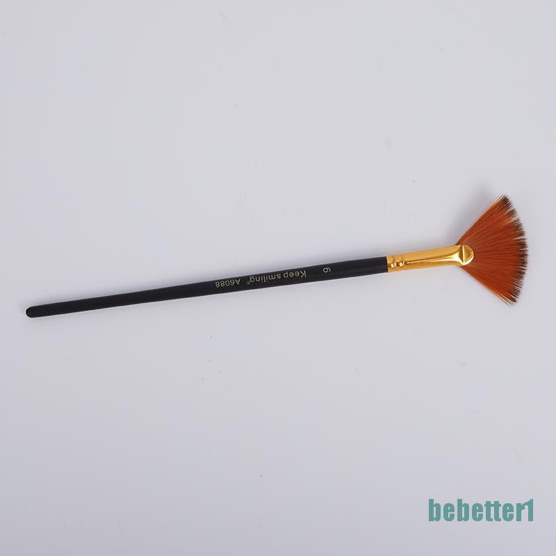 Bộ 6 cọ vẽ hình quạt bằng nylon chuyên dụng