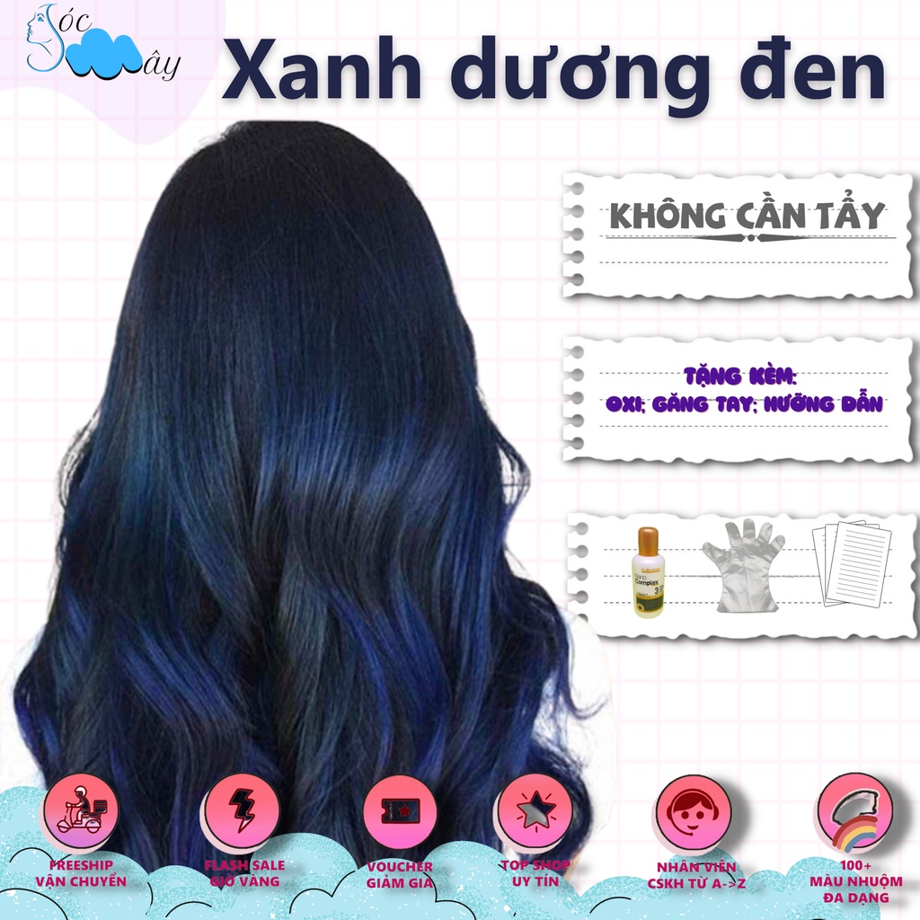 Thuốc nhuộm tóc XANH DƯƠNG ĐEN