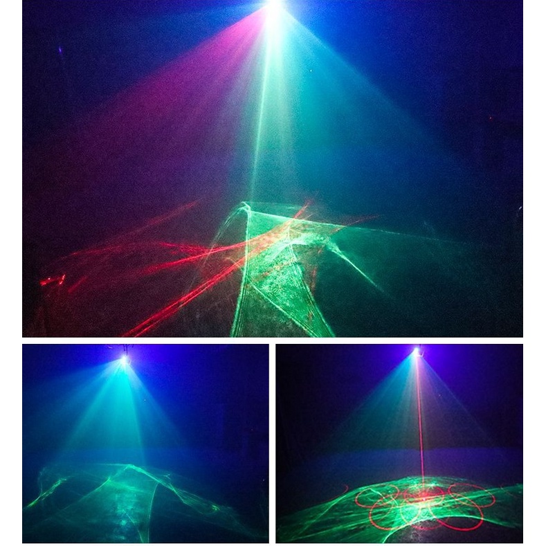 Đèn chiếu laser 3D bay phòng, tích hợp cảm ứng nhạc - Đèn quán bar vũ trường karaoke gia đình hàng nhập cao cấp