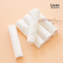 Set 10 khăn sữa trắng [LiETO - Hàn Quốc] (100% cotton) cho bé