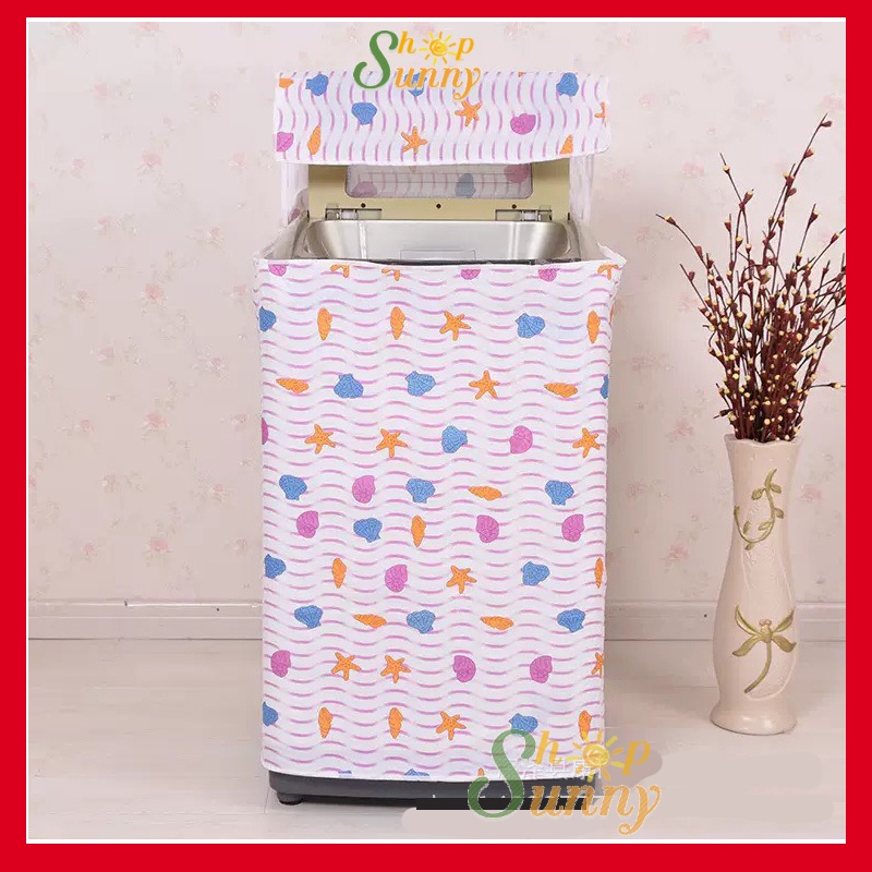 Bọc, áo trùm máy giặt Cao Cấp Cửa trên, Cửa Ngang Chống Thấm,bám bụi ,Tháo Lắp dễ dàng-Cho Máy giặt 7-9kg- Sunny