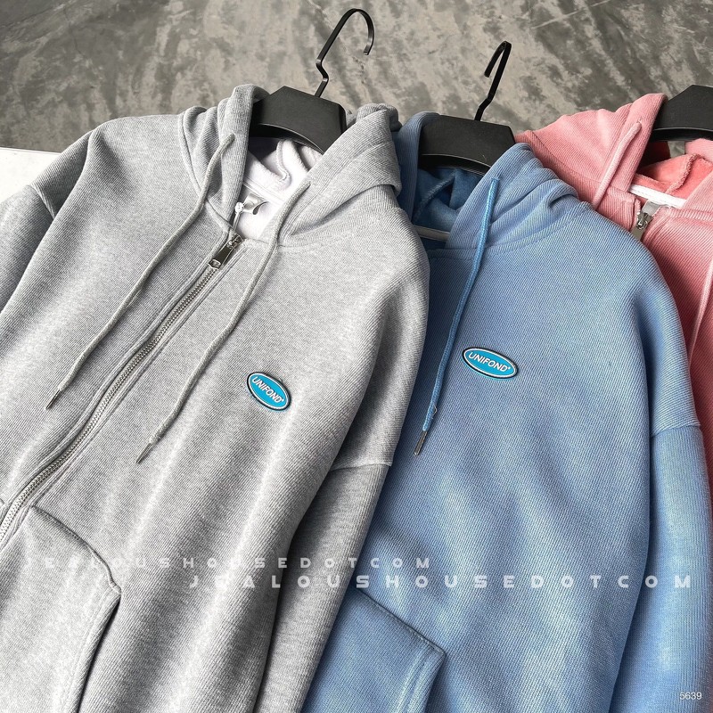 Áo hoodie zip logo UNIFOND 5639 | BigBuy360 - bigbuy360.vn