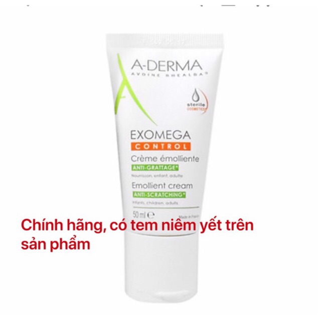 Kem dưỡng ẩm Aderma Exomega Control Emollient cream 50 ml