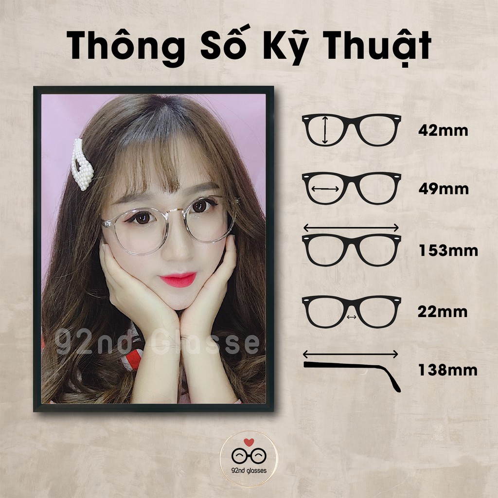 Kính cận nam nữu nhựa dẻo siêu bền, dáng tròn bầu nhiều màu Lani 209 - Lắp Mắt Cận Theo Yêu Cầu | BigBuy360 - bigbuy360.vn