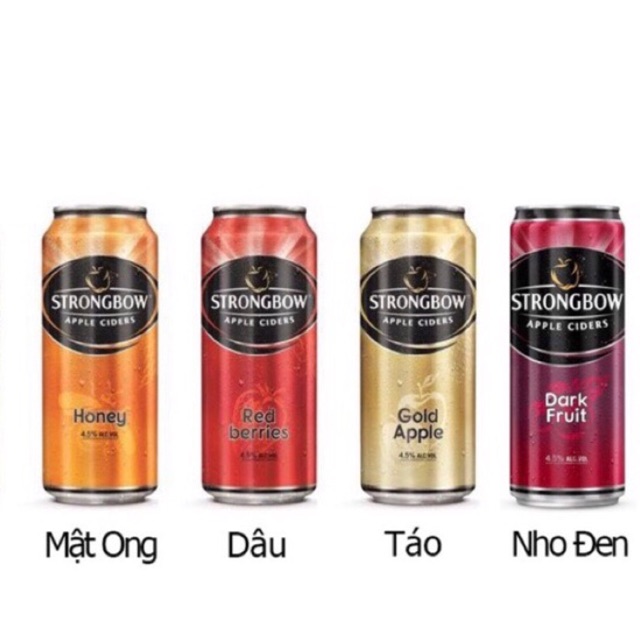 Strongbow lon 330ml . Giá 1 lon là 18k