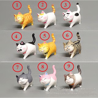 KHO-HN * Mô hình 09 mẫu mèo mập dễ thương version II thích hợp trang trí tiểu cảnh, móc chìa khóa, DIY