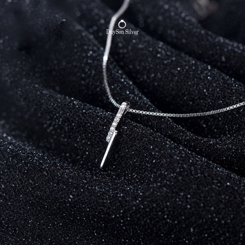 Dây chuyền bạc nữ tia sét đính đá DUYSON SILVER, vòng cổ nữ bạc 925 cá tính DUYSON SILVER [DCKX21]