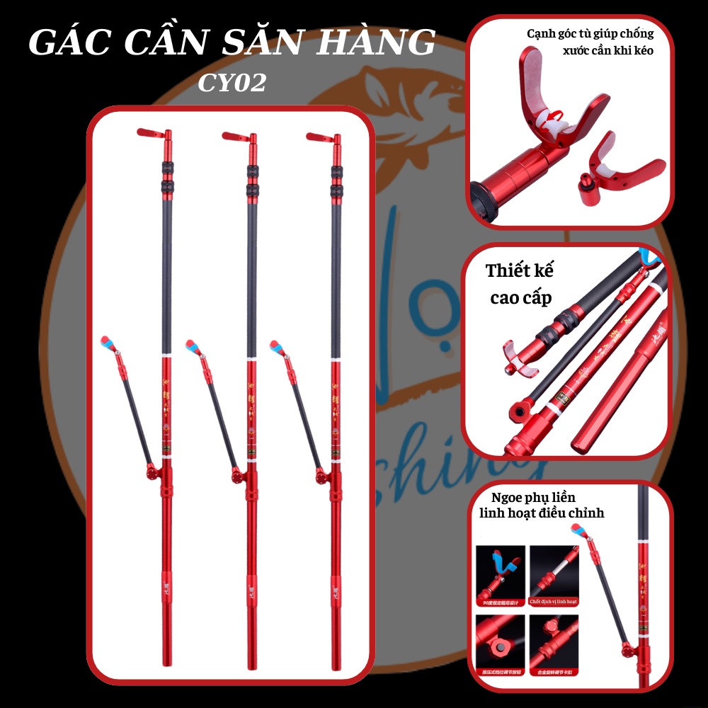 Gác cần Săn Hàng CHIYAO 2m4 - 3m, Gác cần siêu cứng