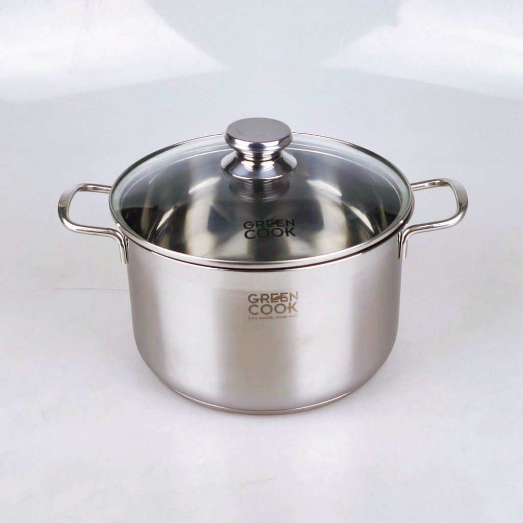 [Video chi tiết] Bộ nồi inox 3 đáy Greencook GCS06/T1 không bị nổi đáy, dùng được trên bếp ga, bếp hồng ngoại, bếp từ