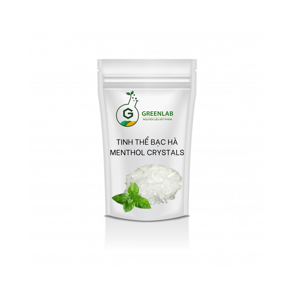 Tinh thể bạc hà (Menthol Crystals) Greenlab - 500g / 1kg - Nguyên liệu mỹ phẩm