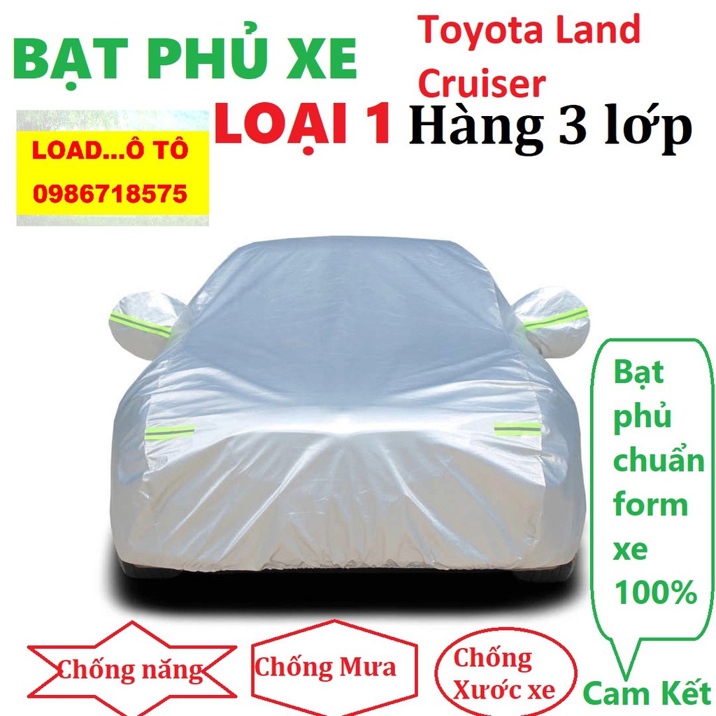 Bạt Che Phủ Xe Toyota Land Cruiser Cao Cấp (bạt 3 lớp Tráng Nhôm, chống xước)