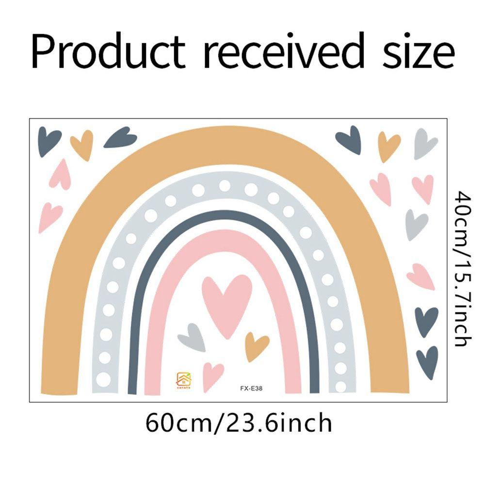 Sticker Dán Tường Chống Thấm Nước Họa Tiết Cầu Vồng Dễ Thương Bắt Mắt