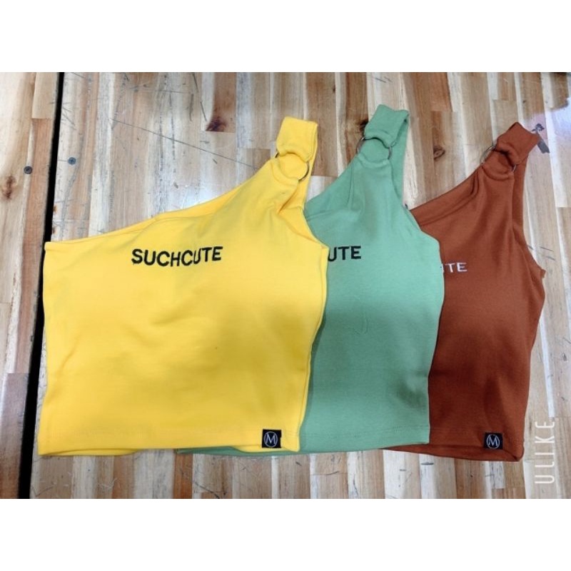 Áo Croptop Chéo Vai Siêu Sexy Có Mút Ngực Chất Dày Dặn