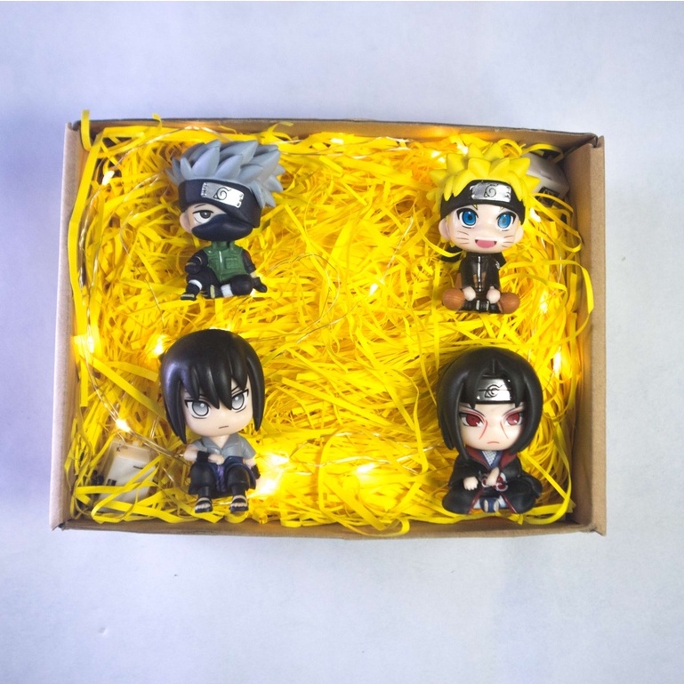Quà Tặng Sinh Nhật, Hộp Quà Mô Hình Nhân Vật Naruto Chibi, Nhân Vật Anime Yêu Thích Của Các Bạn Nhỏ