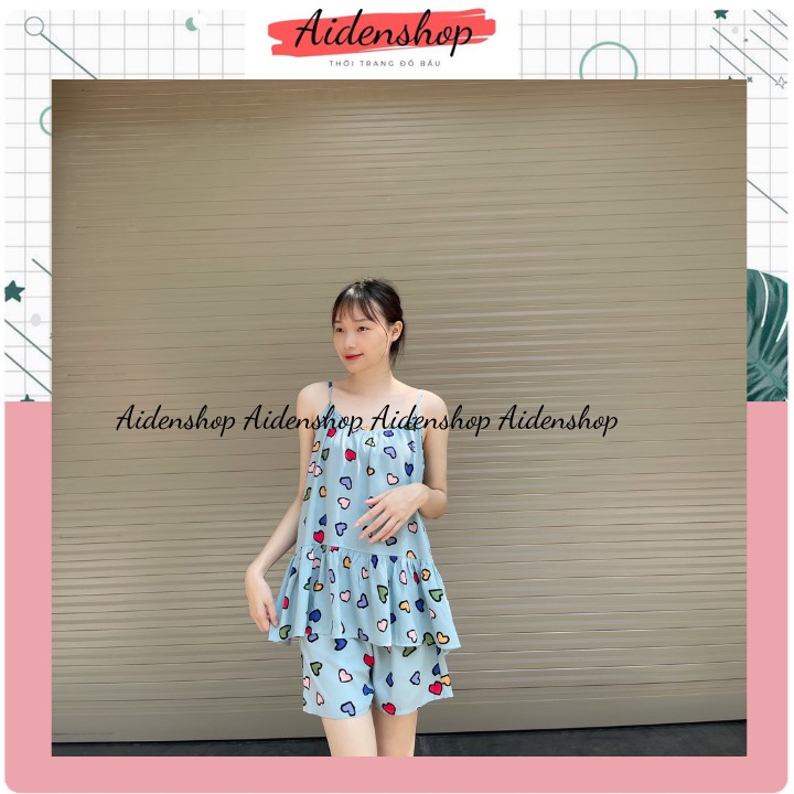 Bộ bầu mặc nhà đẹp chất mát 2 dây chất lanh mát nhiêu màu