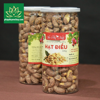 Thực Phẩm Chay - Hạt Điều Rang Muối Ngọc Trinh, Hộp 500g