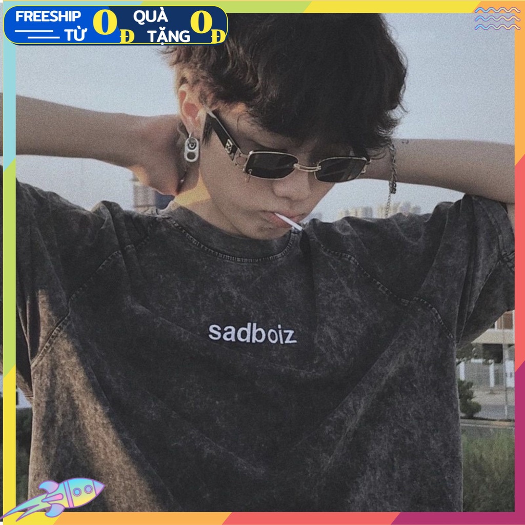 Áo sadboiz AT15 sadtagram nam nữ Tay Lỡ WASH Xám , Áo phông sadboiz chính hãng nam nữ from rộng unisex | BigBuy360 - bigbuy360.vn