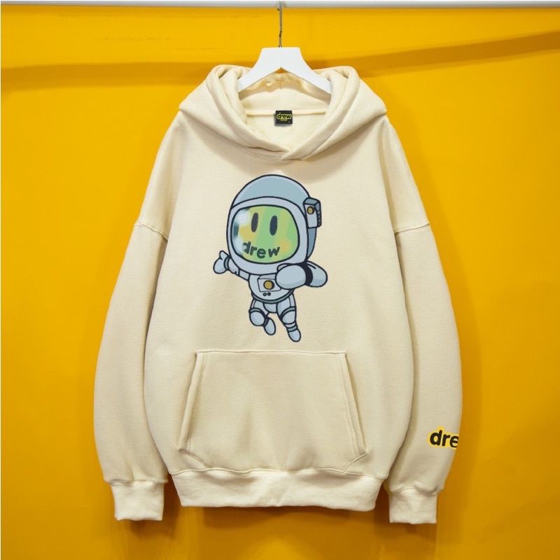 áo hoodie Drew phi hành gia chất liệu nỉ bông dày phù hợp với nam và nữ
