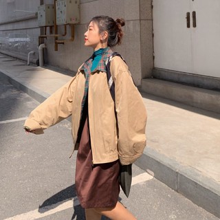Áo khoác bomber style retro Hàn Quốc