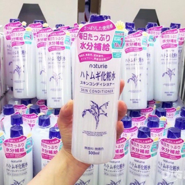 Nước Hoa Hồng Gạo Naturie Hatomugi Skin Conditioner Lotion 500ml, Toner Dưỡng Ẩm Ý Dĩ Chính Hãng Nhật Bản