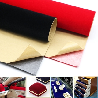 Vải Nhung Màu Trơn Tự Dính Dùng Trang Trí DIY