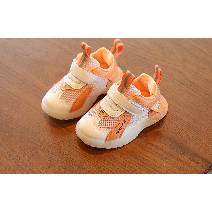 [Rẻ nhất shopee] Giày thể thao cho bé gái Hoa cúc  Giày tập đi phong cách cho bé   Quảng Châu Full Hộp