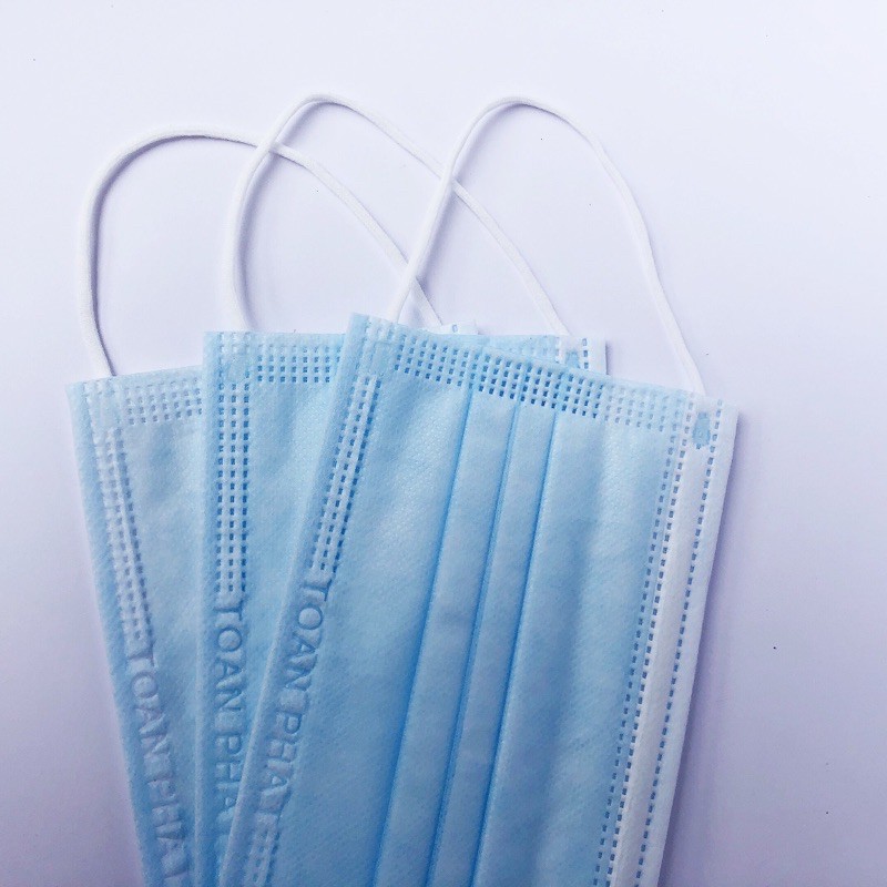 Combo 3 hộp khẩu trang y tế 4 lớp Toàn Phát (1 hộp 50 chiếc) loại dày mịn