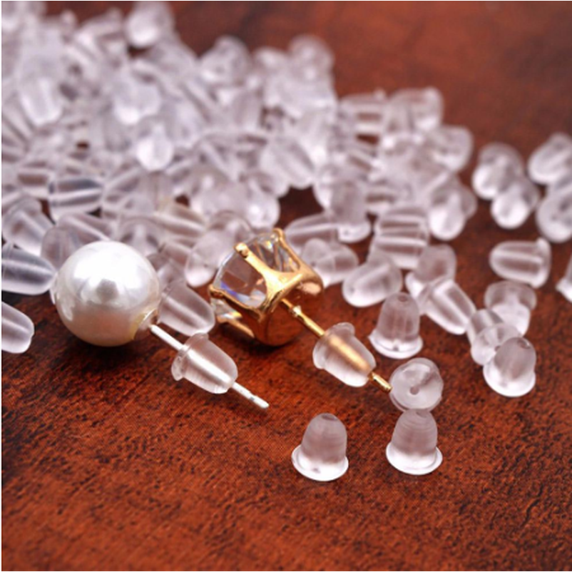 Set 1000  chốt khuyên tai bằng cao su 4mm