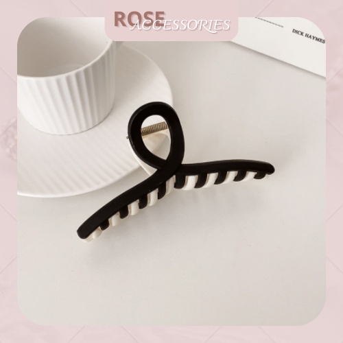 Kẹp tóc chéo Hàn Quốc 2 màu nhựa lì phụ kiện thời trang xinh Rose.Accessories mã KT27