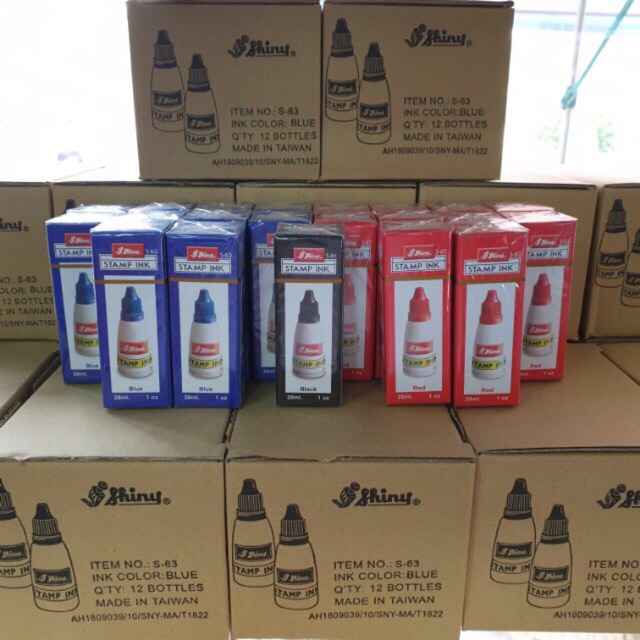 Mực dấu Shiny 28ml, mực đóng con dấu S61 S62 S63