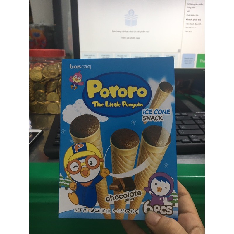 Bánh ốc quế Pororo Hàn quốc