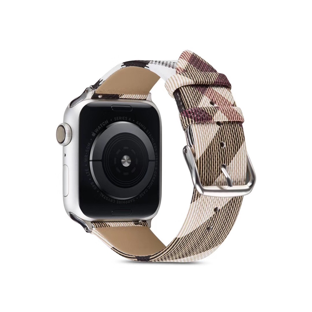 Dây đeo bằng da thích hợp cho đồng hồ Apple Watch dòng Se 6 5 4 3 2 1 Se 38 40 42 44 mm E500 Ft50 T5 W26 Q520 Q99