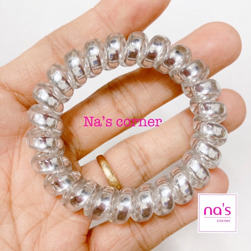 Cột tóc lò xo / buộc tóc lò xo ánh nhũ trong thời trang