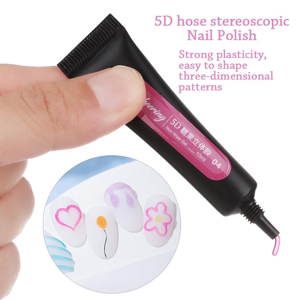 ❈Borage❈ Tuýp Màu Vẽ Trang Trí Móng Tay 5D Toàn Diện UV Gel