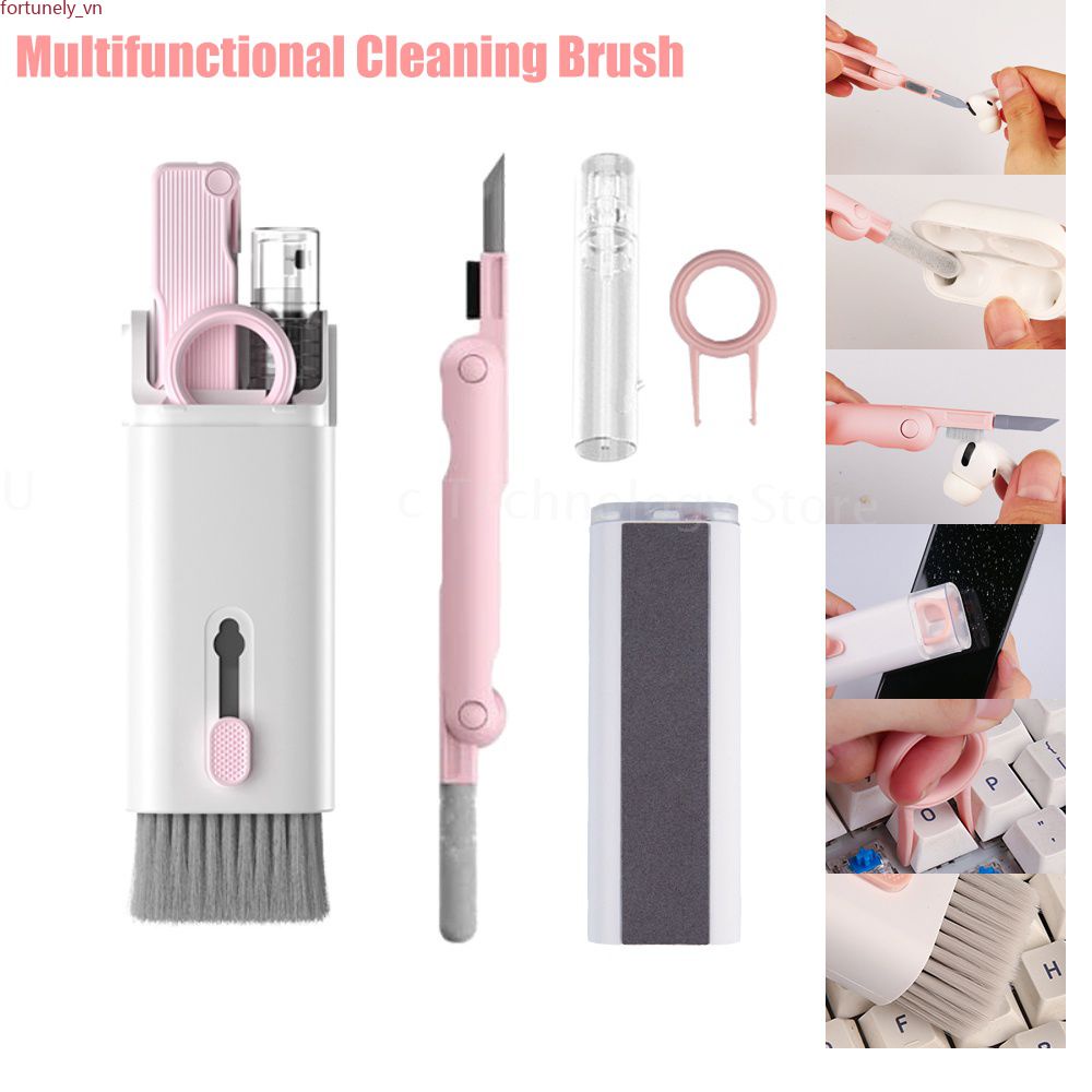 7 Trong 1 Bàn Phím Máy Tính Bàn Chải Cọ Bộ Tai Nghe Chụp Tai Bút Vệ Sinh Cho Tai Nghe Bàn Phím Dụng Cụ Vệ Sinh Làm Sạch