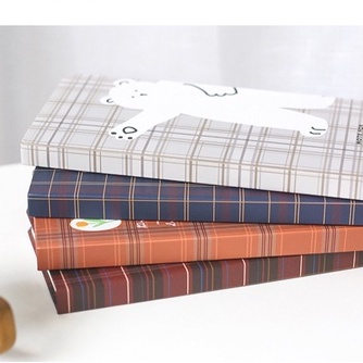 Sổ Tay Planner Slim Thương Hiệu NOTE FOR Bìa Caro Nhiều Màu 168 Trang