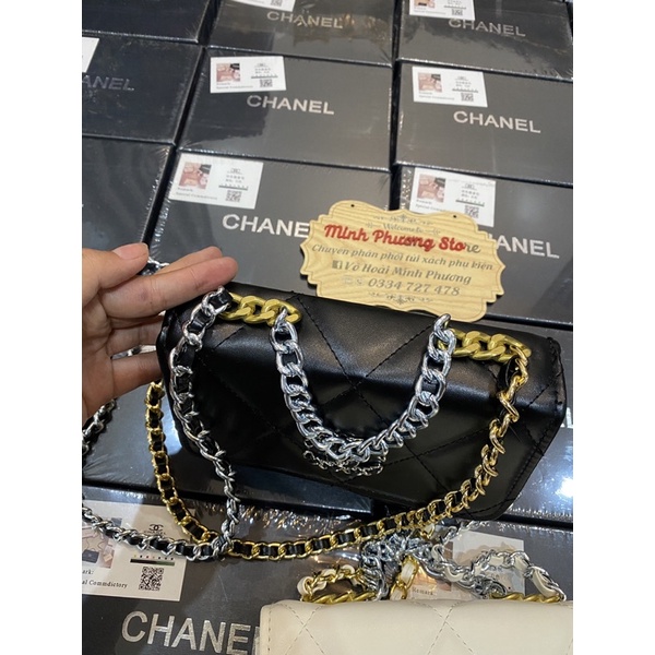 Túi đeo chéo cầm tay C.N size 19 vừa điện thoại xịn xò