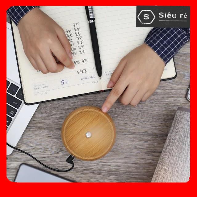 Máy phun sương hơi nước tạo độ ẩm mini cho văn phòng phòng ngủ - máy phun tinh dầu vân gỗ cao cấp (PD5977)